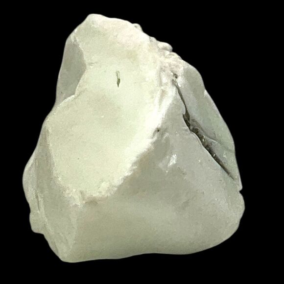 Lime White Ruby Tipped Art Glass Cullet Glowing Uranium Manganese Slag #5GX3 - Picture 3 of 7